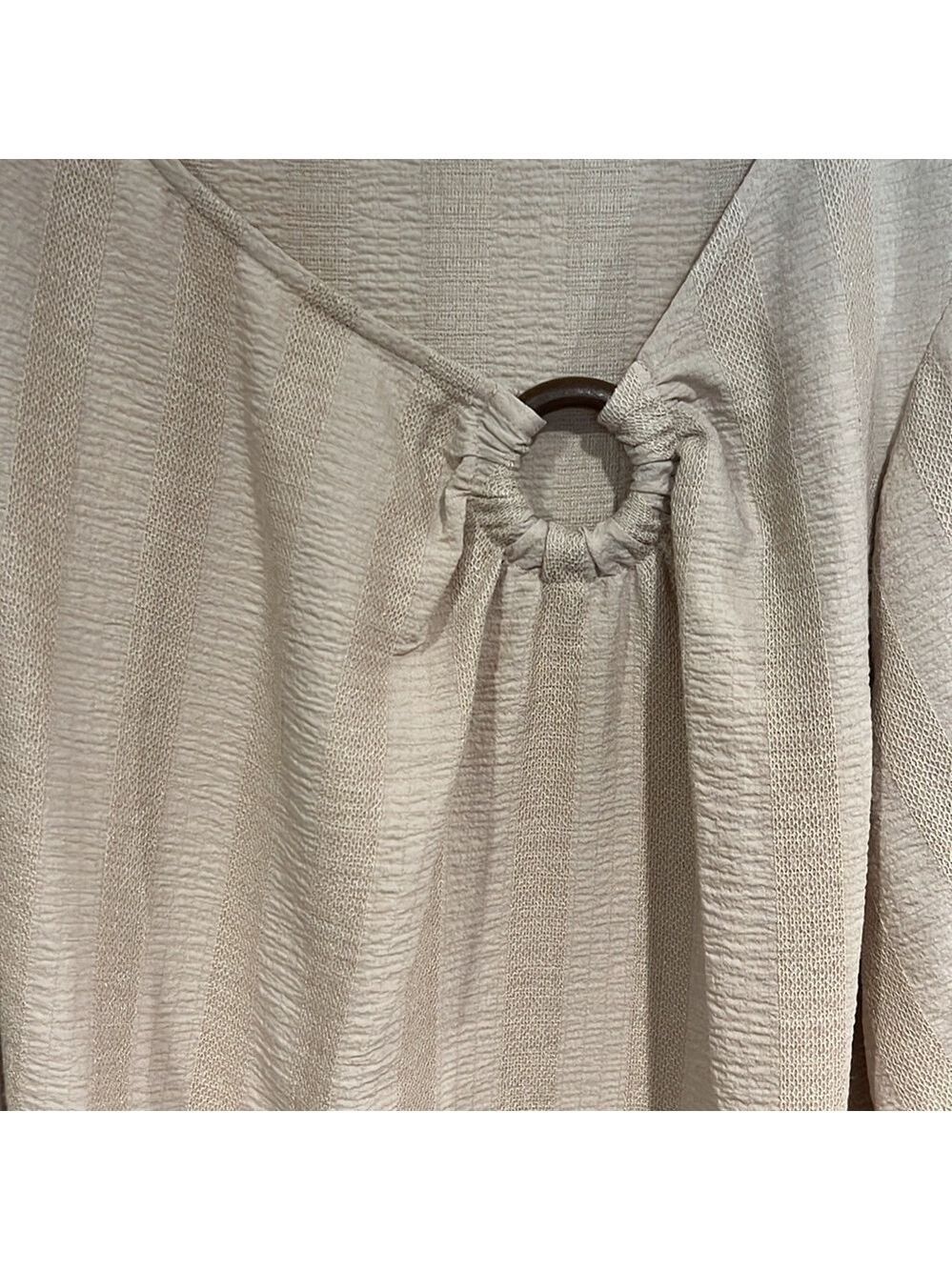 JM Collections Beige Blouse with Embellishment XL - Picture 2 of 10